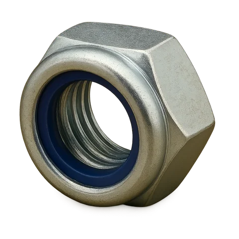 Гайка со стопорным кольцом оцинкованная DIN 985 М8